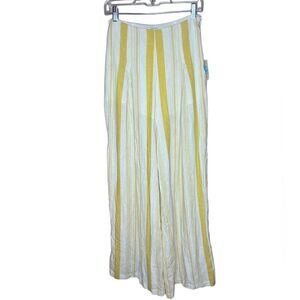 NWT Forever 21 Red Sahara collection wide linen high waist pants size Small